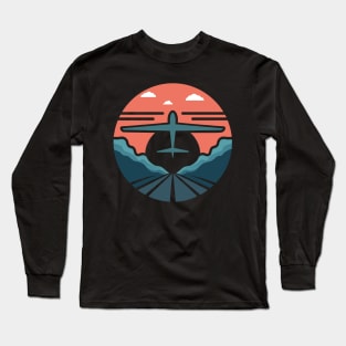 Glider Sailplane Biplane aerial floating soaring Long Sleeve T-Shirt